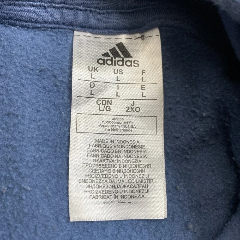 Adidas‎ Original Performance Hoodie SZ L Men Pullover Kangaroo Pocket Logo